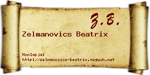 Zelmanovics Beatrix névjegykártya